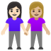 women holding hands, light skin tone, medium-light skin tone